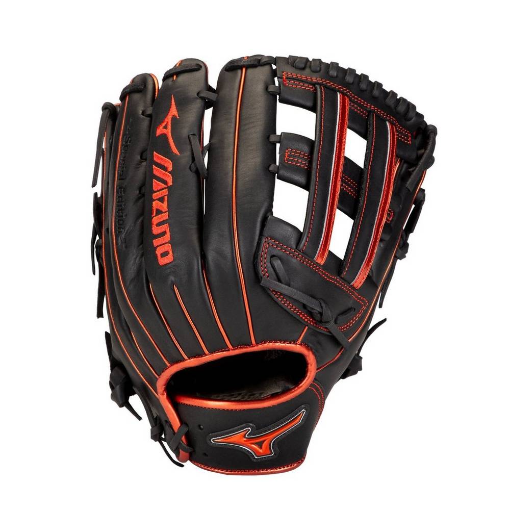 Damske Rukavice Mizuno MVP Prime SE Slowpitch 13" Softball Čierne/Červené Vypredaj ZNSI38517